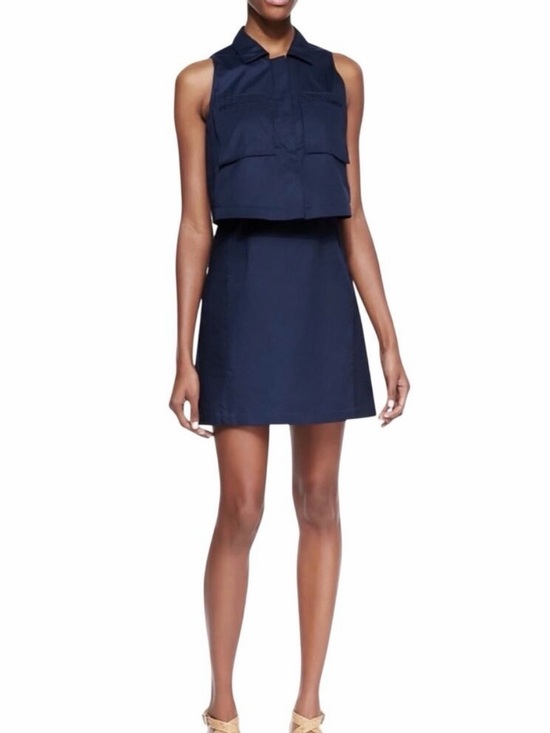 Theory Dresses & Skirts - Theory Gemine Taranto Pop Top Sleeveless Dress in color Mud (brown/olive)